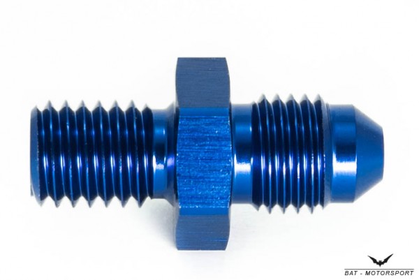 Thread Adapter Dash 4 / -4 AN / JIC 4 to M10x1.5 Blue Anodized