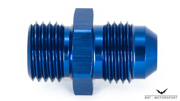 Thread Adapter Dash 6 / -6 AN / JIC 6 to M14x1.25 Blue Anodized