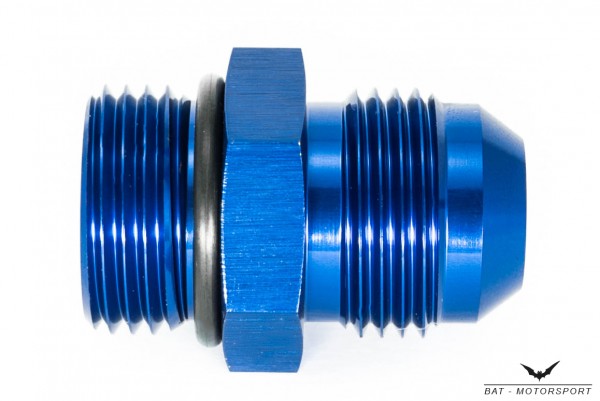 Thread Adapter Dash 10 / -10 AN / JIC 10 to ORB 10 Blue Anodized