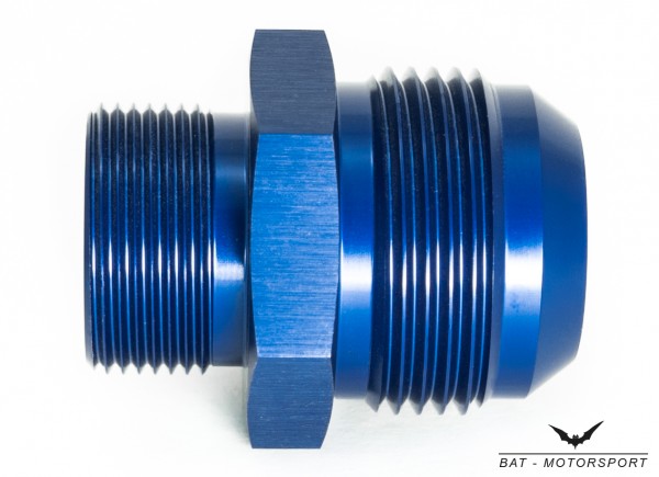 Thread Adapter Dash 16 / -16 AN / JIC 16 to M26x1.5 Blue Anodized