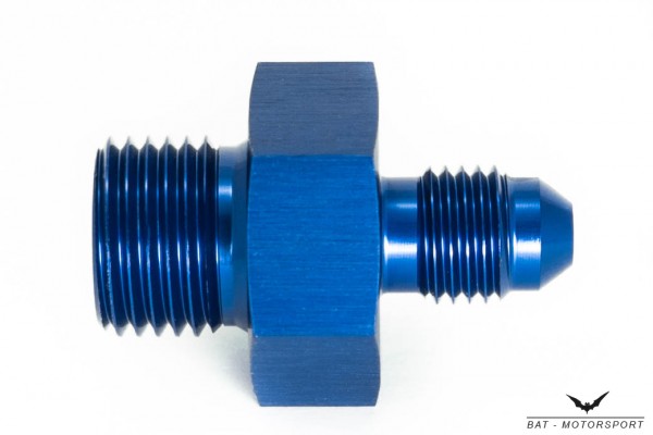 Thread Adapter Dash 4 / -4 AN / JIC 4 to M16x1.5 Blue Anodized