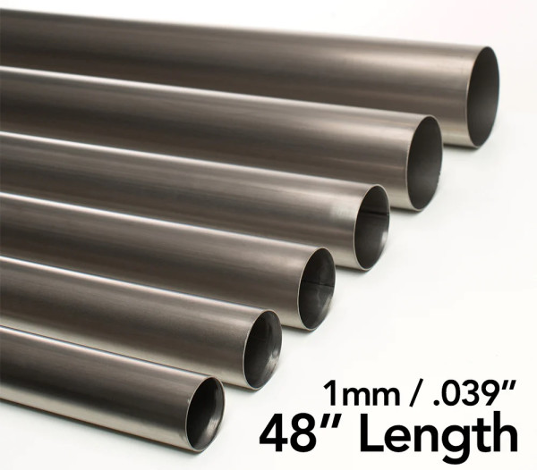 Ticon Titanium 0.39" Exhaust Pipe Straight 1200mm / 48" Diameter: 0,5" - 4"