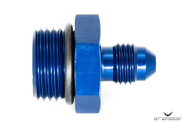 Thread Adapter Dash 4 / -4 AN / JIC 4 to ORB 8 Blue Anodized