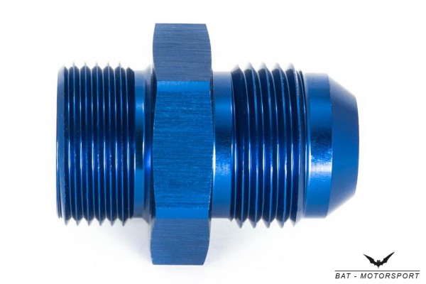 Thread Adapter Dash 10 / -10 AN / JIC 10 to M22x1.5 Blue Anodized