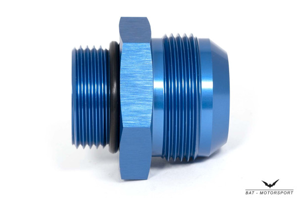 Thread Adapter Dash 20 / -20 AN / JIC 20 to ORB 16 Blue Anodized