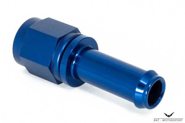10mm - Dash 4 / -4 AN / JIC 4 Schlauchanschluss / Schlauchtülle Blau eloxiert
