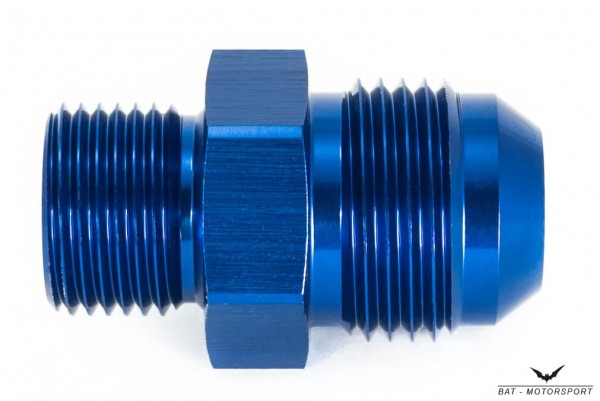 Thread Adapter Dash 10 / -10 AN / JIC 10 to M18x1.5 Blue Anodized