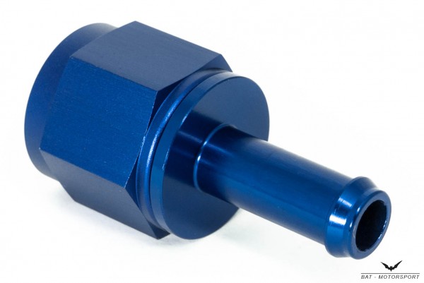 10mm - Dash 8 / -8 AN / JIC 8 Schlauchanschluss / Schlauchtülle Blau eloxiert