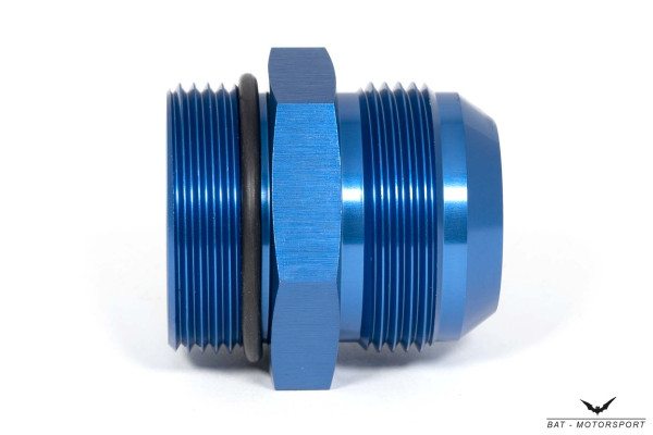 Thread Adapter Dash 20 / -20 AN / JIC 20 to ORB 20 Blue Anodized