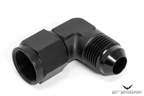 90° Forged Adapter Dash 16 / -16 AN / JIC 16 Black Anodized Female to Male