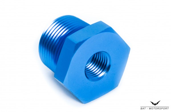 Reducer 3/4" NPT Female to 1/4" NPT Male Blue Anodized