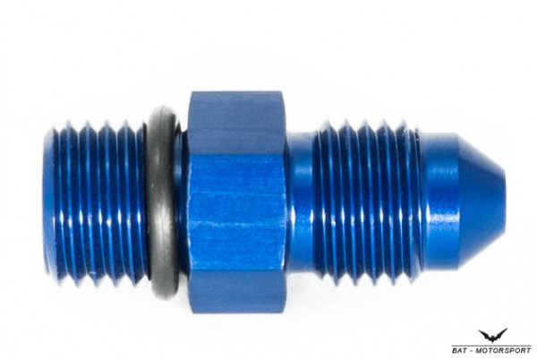 Thread Adapter Dash 3 / -3 AN / JIC 3 to ORB 3 Blue Anodized