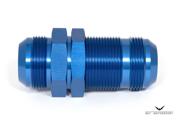 Schottwandverbinder Dash 20 / -20AN / JIC 20 (Bulkhead) Blau eloxiert
