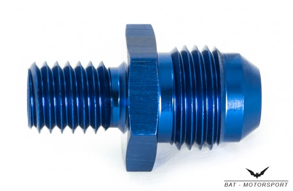 Thread Adapter Dash 6 / -6 AN / JIC 6 to M10x1.5 Blue Anodized