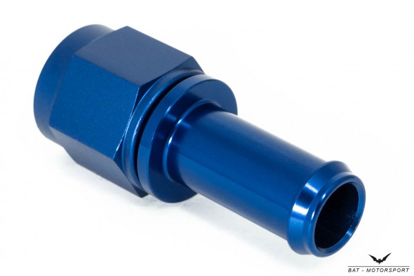 12mm - Dash 6 / -6 AN / JIC 6 Barbed Aluminium Hose Fitting Blue Anodized