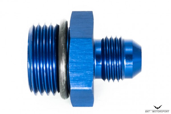 Thread Adapter Dash 6 / -6 AN / JIC 6 to ORB 10 Blue Anodized