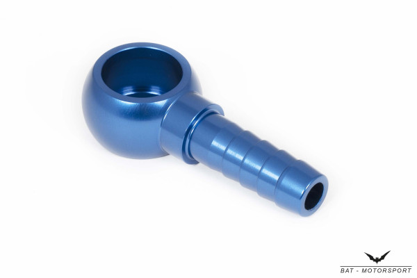 8-9mm - Ringstück M12 (12,5mm) Schlauchtülle Ringöse Blau eloxiert