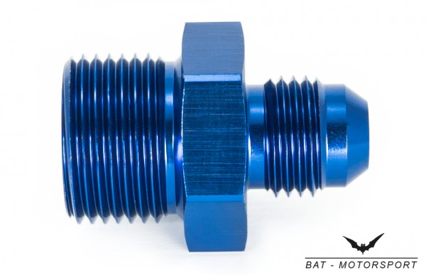 Thread Adapter Dash 6 / -6 AN / JIC 6 to M20x1.5 Blue Anodized