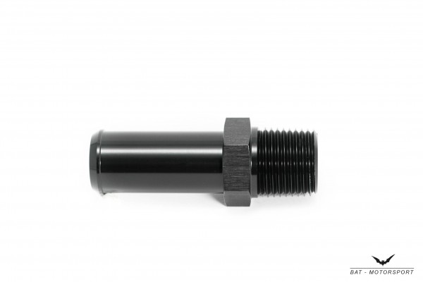 19mm - 1/2" NPT Aluminium Schlauchanschluss / Schlauchtülle Schwarz eloxiert