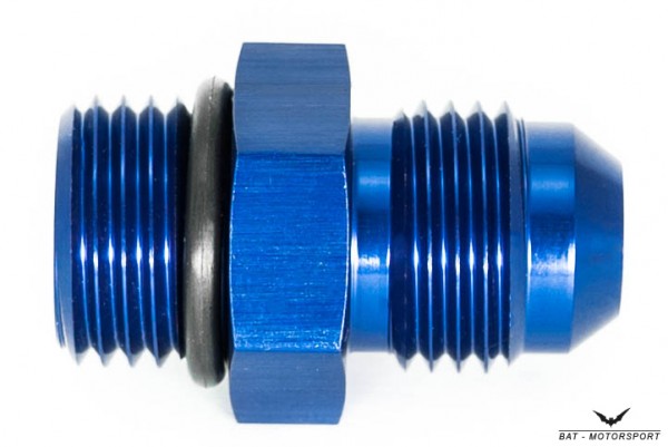 Thread Adapter Dash 6 / -6 AN / JIC 6 to ORB 6 Blue Anodized