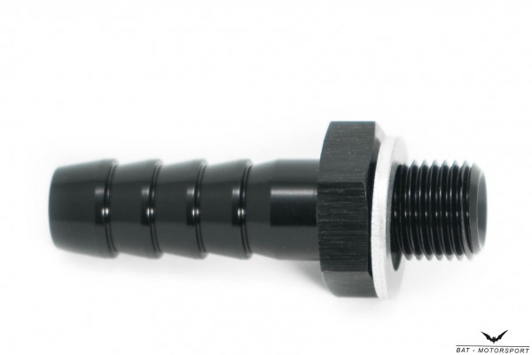 10mm - M10x1.0 Barbed Aluminium Hose Fitting Black Anodized