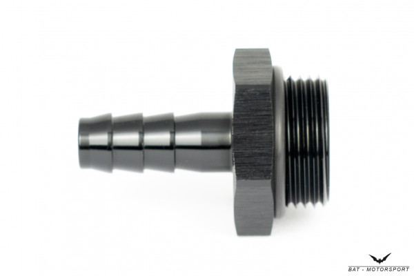 10mm - M22x1,5 Aluminium Schlauchanschluss / Schlauchtülle Schwarz eloxiert