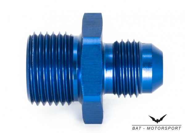 Thread Adapter Dash 6 / -6 AN / JIC 6 to M18x1.5 Blue Anodized