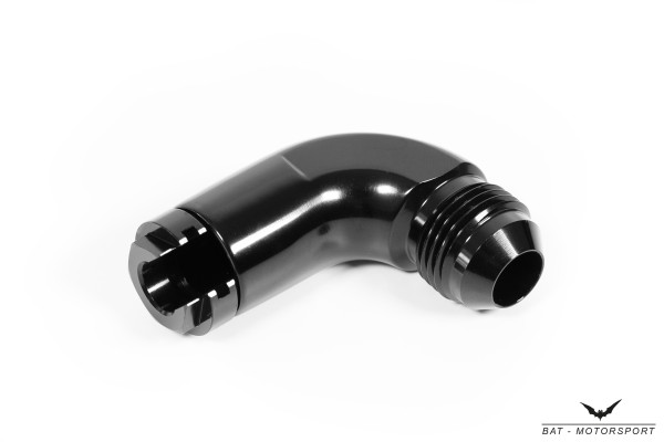 90° Quick disconnect coupling 8.0mm to Dash 8 for fuel line black