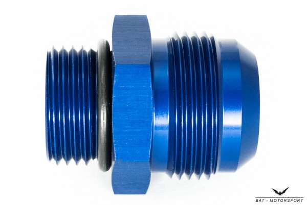 Thread Adapter Dash 16 / -16 AN / JIC 16 to ORB 12 Blue Anodized