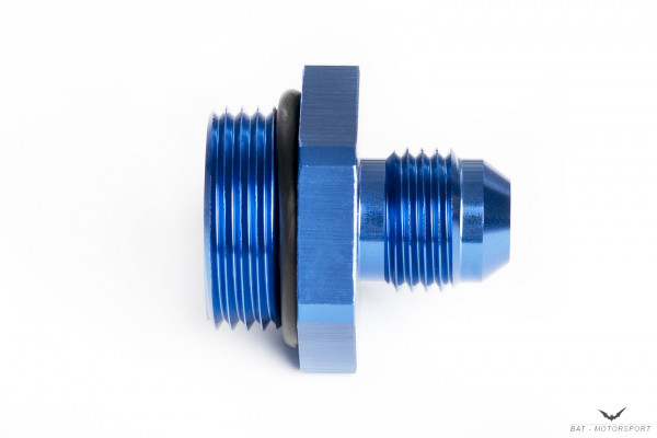 Thread Adapter Dash 6 / -6 AN / JIC 6 to M18x1.5 for Setrab Oil Cooler Blue Anodized