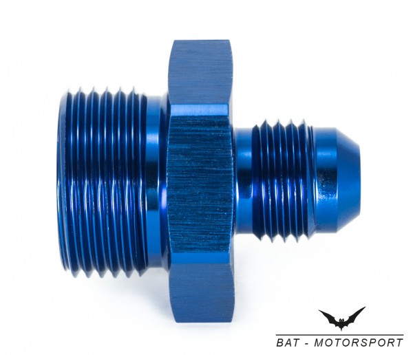 Thread Adapter Dash 6 / -6 AN / JIC 6 to M22x1.5 Blue Anodized