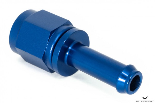 8mm - Dash 4 / -4 AN / JIC 4 Schlauchanschluss / Schlauchtülle Blau eloxiert