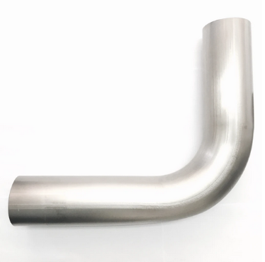 Ticon Titanium Exhaust Pipe 90 ° 63.5mm / 2.5" - 1.0mm / 0.39" Leg lengths: 180 / 230mm 7" / 9"
