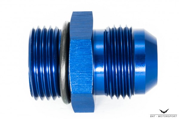 Thread Adapter Dash 12 / -12 AN / JIC 12 to ORB 12 Blue Anodized