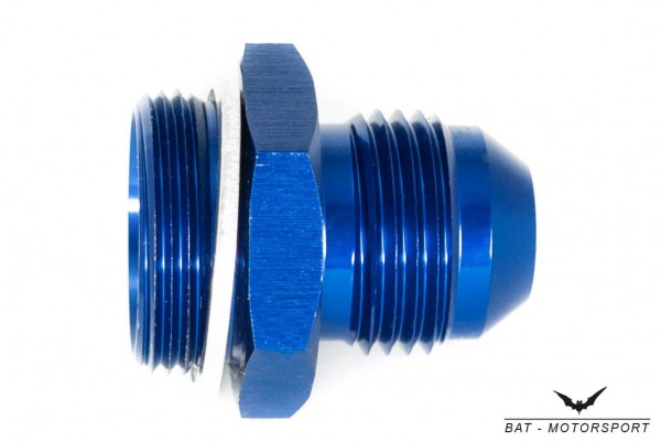 Thread Adapter Dash 6 / -6 AN / JIC 6 to 7/8"-20UNF Blue Anodized