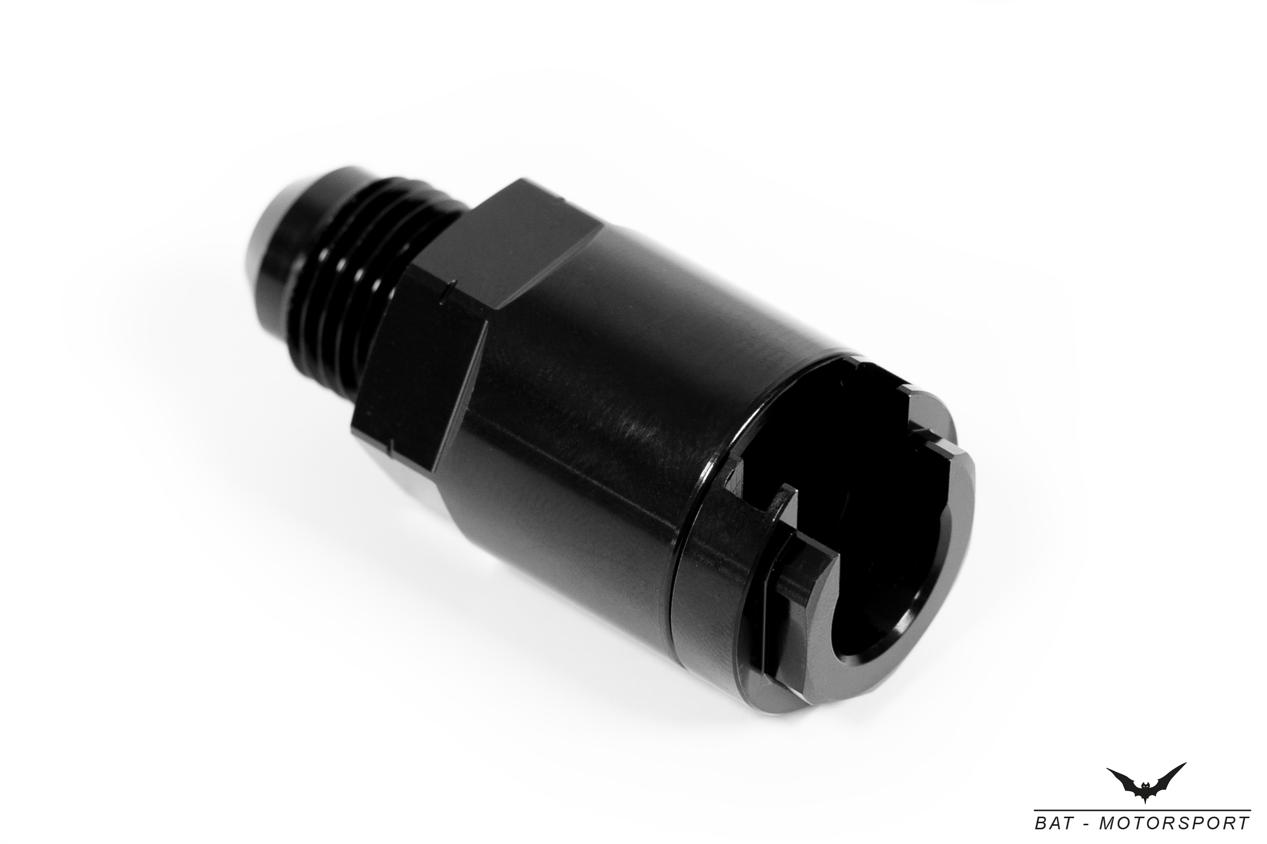 Quick disconnect coupling 9.5mm to Dash 6 for fuel line black