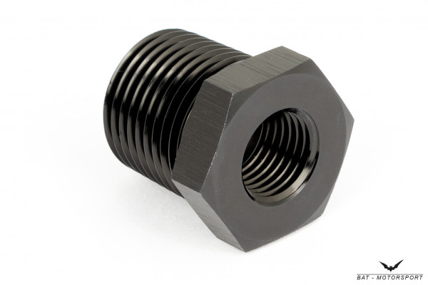Reducer 1/2" NPT Female to 1/4" NPT Male Black Anodized