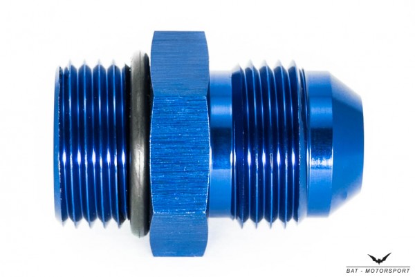 Thread Adapter Dash 8 / -8 AN / JIC 8 to ORB 8 Blue Anodized