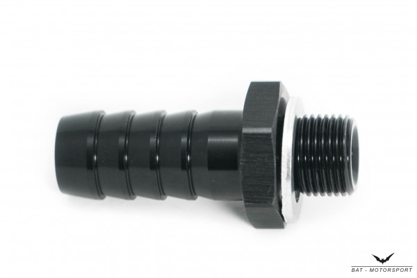 13mm - M12x1.0 Barbed Aluminium Hose Fitting Black Anodized